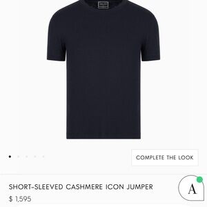 Giorgio Armani Dark Blue Cashmere Tee Size 36